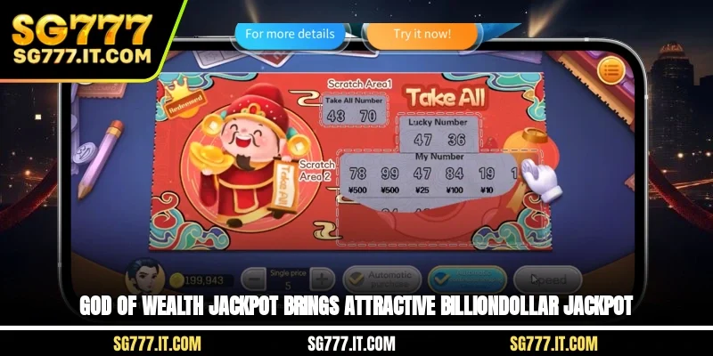 God of Wealth Jackpot brings attractive billion-dollar Jackpot
